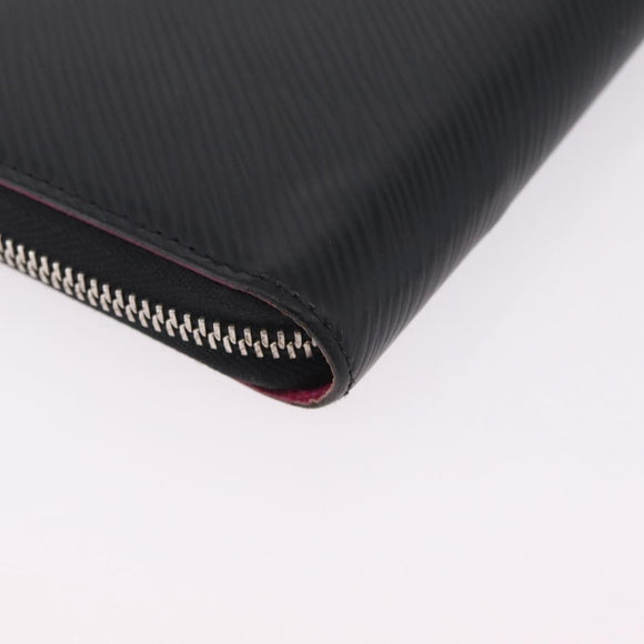 LOUIS VUITTON Epi Zippy Wallet Long Wallet Black M64838 LV Auth 213034A