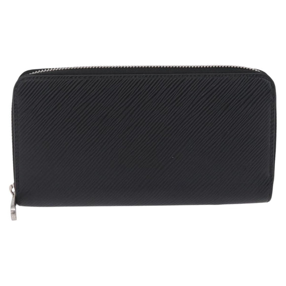 LOUIS VUITTON Epi Zippy Wallet Long Wallet Black M64838 LV Auth 213034A