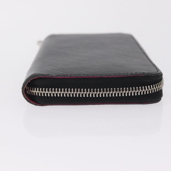 LOUIS VUITTON Epi Zippy Wallet Long Wallet Black M64838 LV Auth 213034A