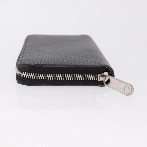 LOUIS VUITTON Epi Zippy Wallet Long Wallet Black M64838 LV Auth 213034A