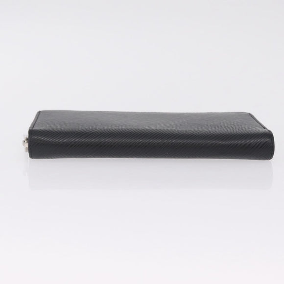 LOUIS VUITTON Epi Zippy Wallet Long Wallet Black M64838 LV Auth 213034A