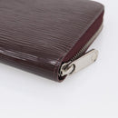 LOUIS VUITTON Epi Electric Zippy Wallet Dark Bordeaux M60314 LV Auth 213035A-10