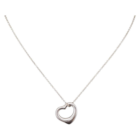 Tiffany & Co. Open Heart Necklace Ag925 Silver Auth 213039M