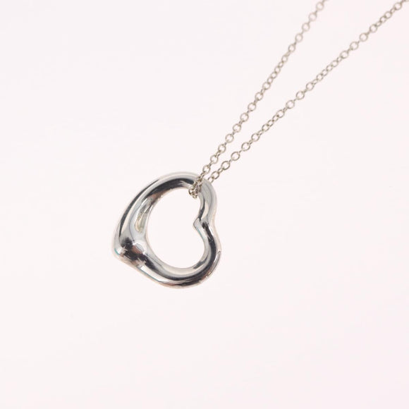 Tiffany & Co. Open Heart Necklace Ag925 Silver Auth 213039M