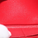 Saint Laurent Long Wallet Leather Red Gold Auth 213041-22