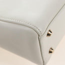Christian Dior Lady Dior Dioramar Bag Calf Skin 2way White Gold Auth 213042M-17