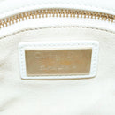 Christian Dior Lady Dior Dioramar Bag Calf Skin 2way White Gold Auth 213042M-24