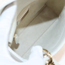 Christian Dior Lady Dior Dioramar Bag Calf Skin 2way White Gold Auth 213042M-25