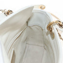 Christian Dior Lady Dior Dioramar Bag Calf Skin 2way White Gold Auth 213042M-26