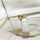 Christian Dior Lady Dior Dioramar Bag Calf Skin 2way White Gold Auth 213042M-28