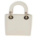 Christian Dior Lady Dior Dioramar Bag Calf Skin 2way White Gold Auth 213042M-3