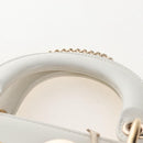 Christian Dior Lady Dior Dioramar Bag Calf Skin 2way White Gold Auth 213042M-8