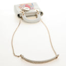 Christian Dior Lady Dior Dioramar Bag Calf Skin 2way White Gold Auth 213042M-9