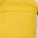 FENDI Drawstring Pouch Leather Yellow Black Auth 213047M-17