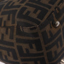 FENDI Zucca Canvas Hand Bag Black Brown Auth 213051V-9
