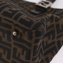 FENDI Zucca Canvas Hand Bag Black Brown Auth 213051V-11