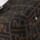 FENDI Zucca Canvas Hand Bag Black Brown Auth 213051V-12
