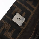 FENDI Zucca Canvas Hand Bag Black Brown Auth 213051V-16