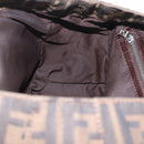FENDI Zucca Canvas Hand Bag Black Brown Auth 213051V-19