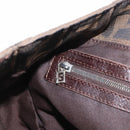 FENDI Zucca Canvas Hand Bag Black Brown Auth 213051V-20