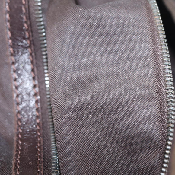 FENDI Zucca Canvas Hand Bag Black Brown Auth 213051V