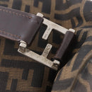 FENDI Zucca Canvas Hand Bag Black Brown Auth 213051V-23