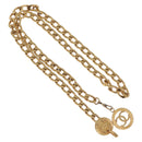 CHANEL Chain Belt metal 35.4"" Gold CC Auth 213052M-1