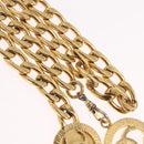 CHANEL Chain Belt metal 35.4"" Gold CC Auth 213052M-3