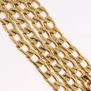 CHANEL Chain Belt metal 35.4"" Gold CC Auth 213052M-4