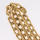 CHANEL Chain Belt metal 35.4"" Gold CC Auth 213052M-6