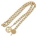 CHANEL Chain Belt metal 35.4"" Gold CC Auth 213052M-7