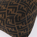 FENDI Zucca Canvas Mamma Baguette Shoulder Bag Brown Black Auth 213053M-14