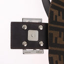 FENDI Zucca Canvas Mamma Baguette Shoulder Bag Brown Black Auth 213053M-18