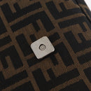 FENDI Zucca Canvas Mamma Baguette Shoulder Bag Brown Black Auth 213053M-19