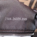FENDI Zucca Canvas Mamma Baguette Shoulder Bag Brown Black Auth 213053M-27