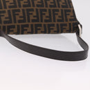 FENDI Zucca Canvas Mamma Baguette Shoulder Bag Brown Black Auth 213053M-7