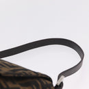 FENDI Zucca Canvas Mamma Baguette Shoulder Bag Brown Black Auth 213053M-8
