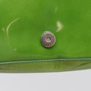 PRADA Shoulder Bag Patent leather Green Silver Auth 213055-18