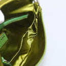 PRADA Shoulder Bag Patent leather Green Silver Auth 213055-21