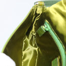 PRADA Shoulder Bag Patent leather Green Silver Auth 213055-22