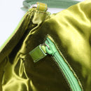 PRADA Shoulder Bag Patent leather Green Silver Auth 213055-23