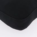 FENDI Mamma Baguette Shoulder Bag Cotton jersey Black Silver Auth 213058-12