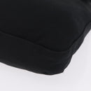 FENDI Mamma Baguette Shoulder Bag Cotton jersey Black Silver Auth 213058-13