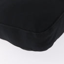 FENDI Mamma Baguette Shoulder Bag Cotton jersey Black Silver Auth 213058-14