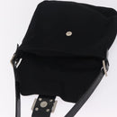 FENDI Mamma Baguette Shoulder Bag Cotton jersey Black Silver Auth 213058-20