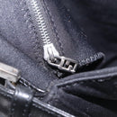 FENDI Mamma Baguette Shoulder Bag Cotton jersey Black Silver Auth 213058-25
