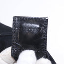 FENDI Mamma Baguette Shoulder Bag Cotton jersey Black Silver Auth 213058-27