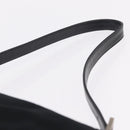 FENDI Mamma Baguette Shoulder Bag Cotton jersey Black Silver Auth 213058-8