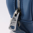 PRADA Chain Shoulder Bag Leather Light Blue Silver Auth 213060M-18