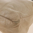 Balenciaga The First Hand Bag Leather 2way Beige 103208 Auth 213061A-19